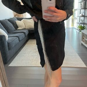 Zara black rhinestone skirt